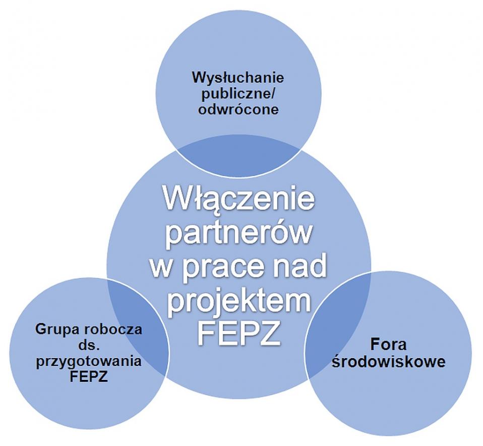 Schemat włączenia partnerów w prace nad projektem FEPZ